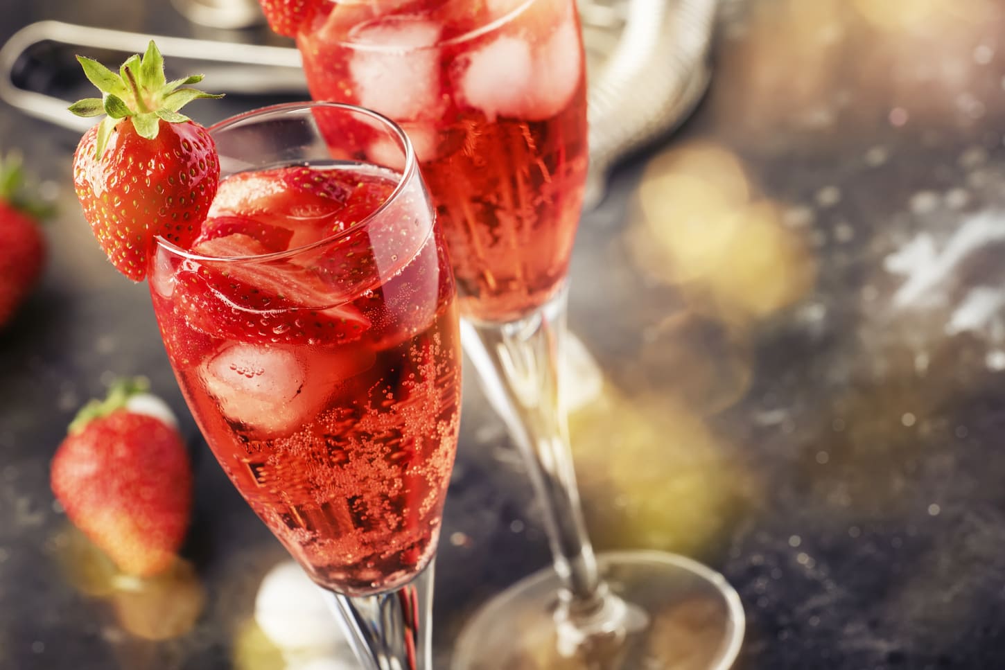 cocktail fraise avec vin blanc Valenger